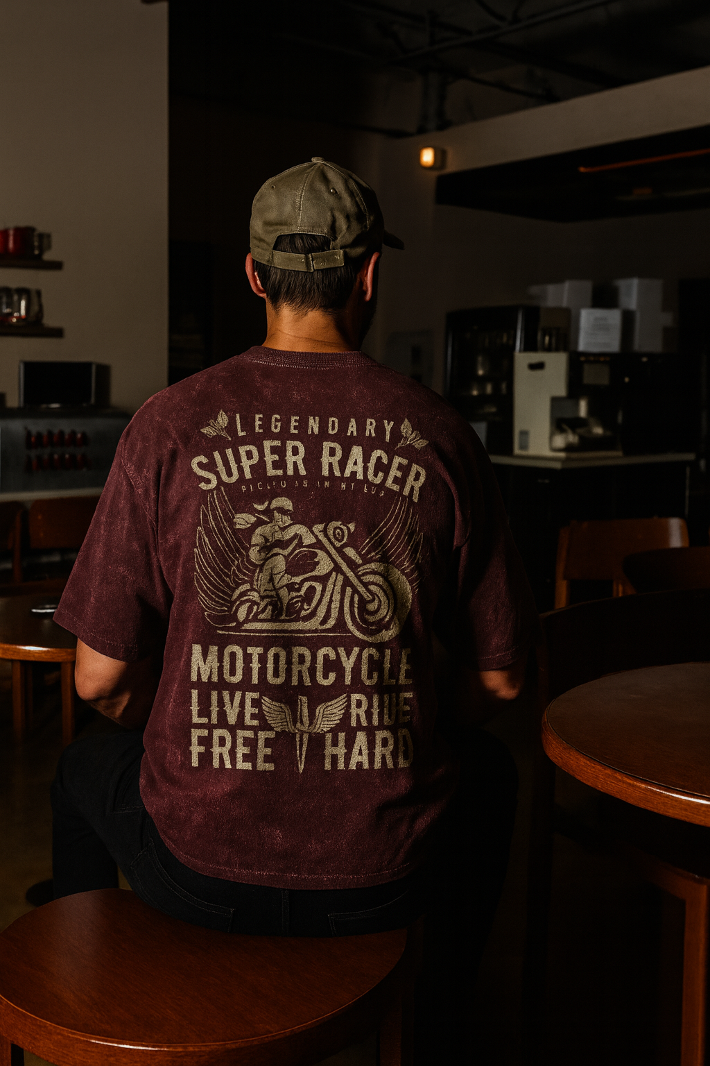 Unisex Acid Washed Oversized Tee