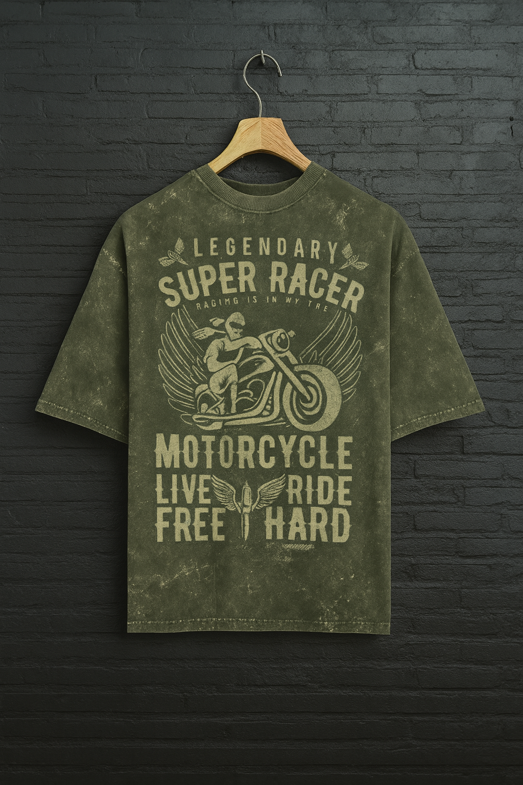 Unisex Acid Washed Oversized Tee