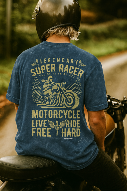 Unisex Acid Washed Oversized Tee