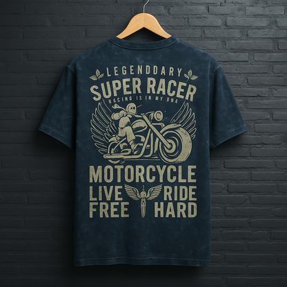 Unisex Acid Washed Oversized Tee