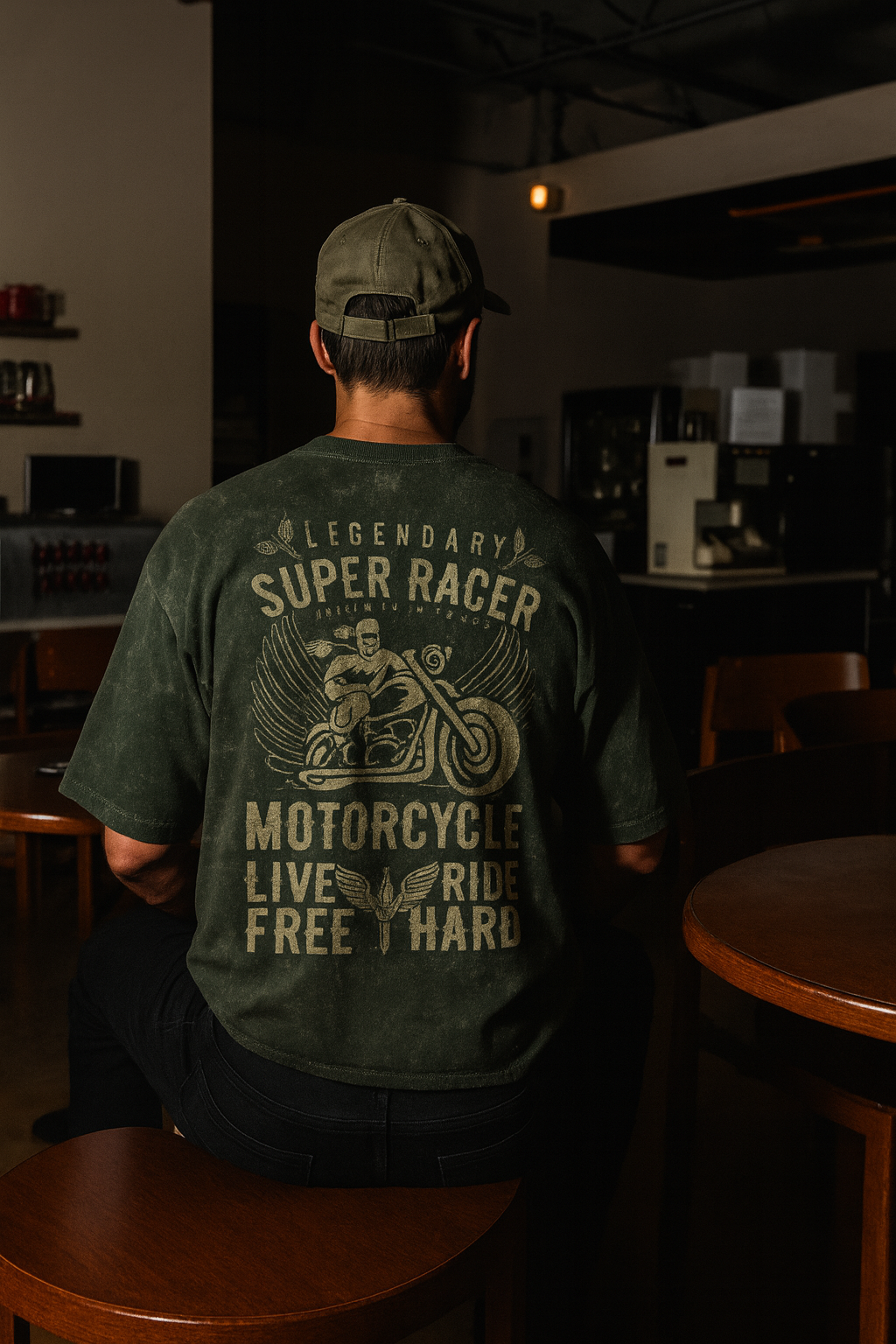 Unisex Acid Washed Oversized Tee