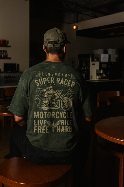 Unisex Acid Washed Oversized Tee