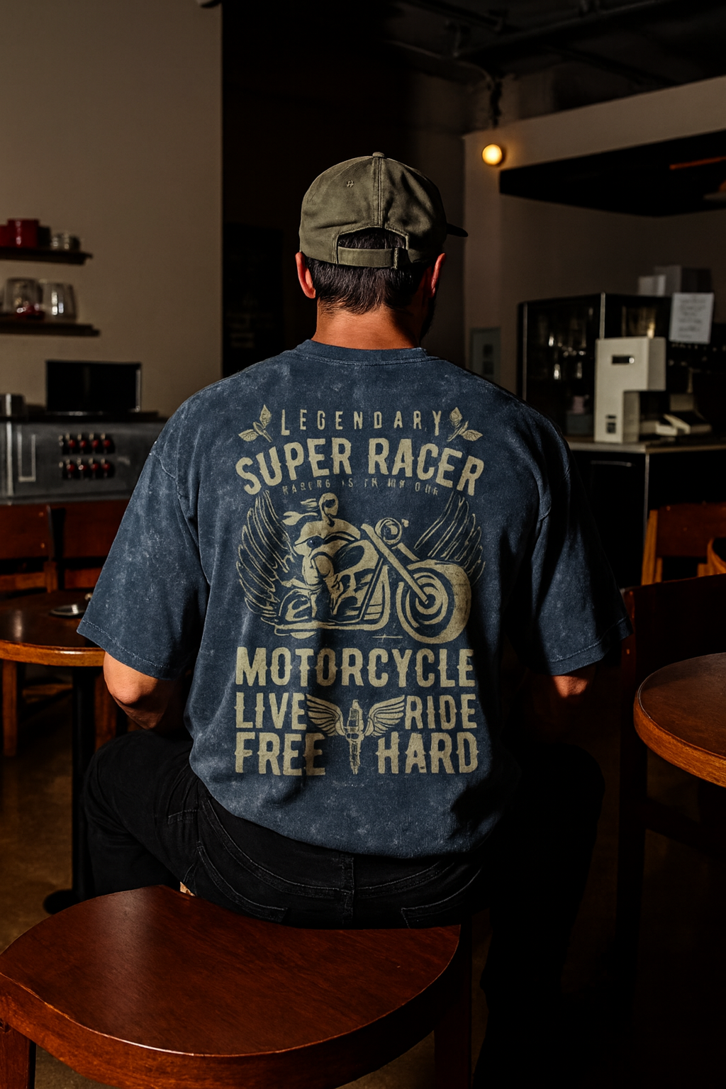 Unisex Acid Washed Oversized Tee