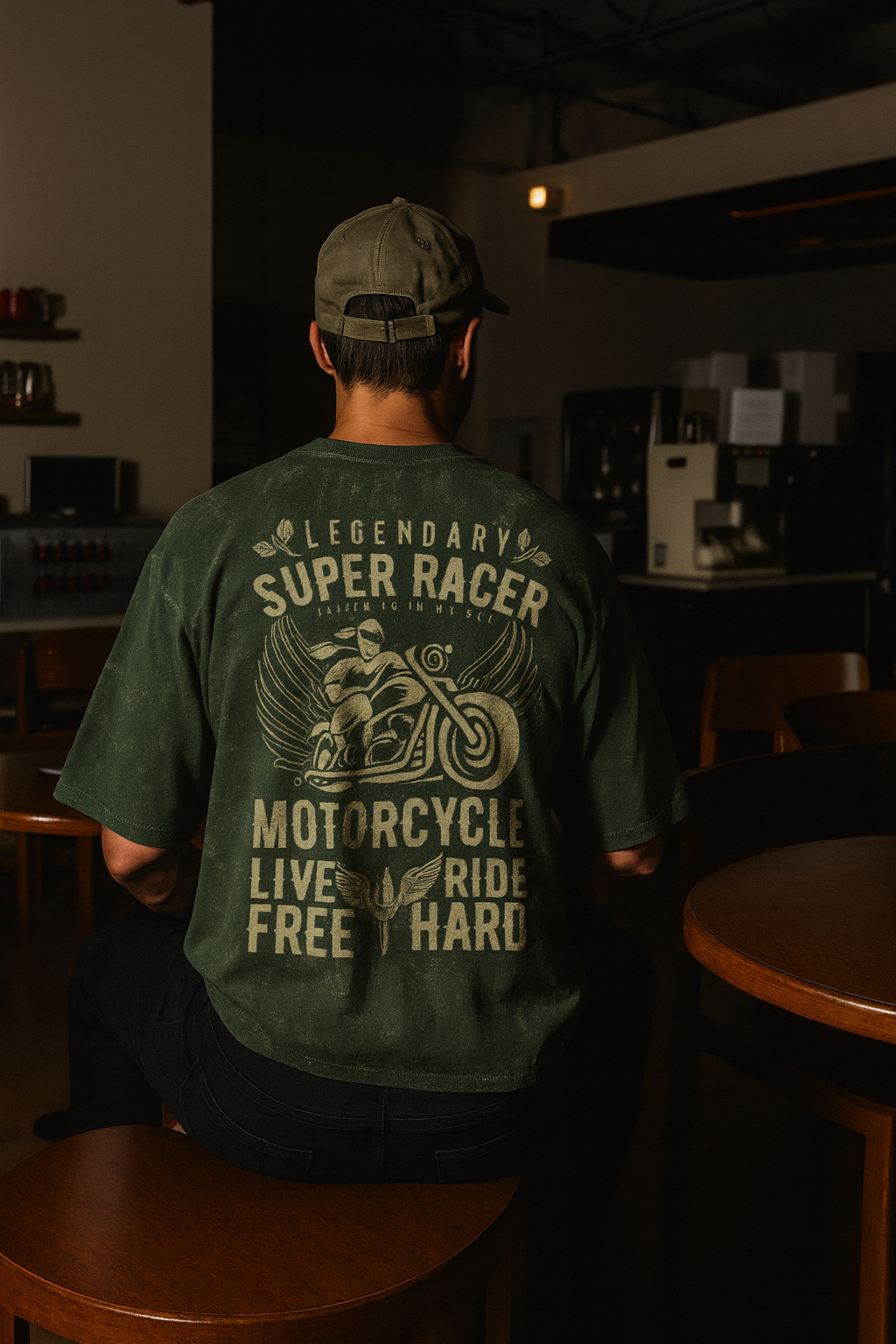 Unisex Acid Washed Oversized Tee