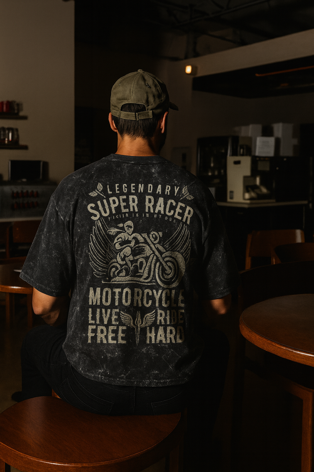 Unisex Acid Washed Oversized Tee