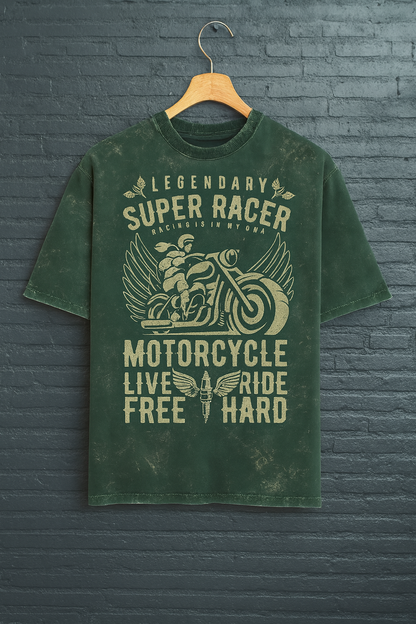 Unisex Acid Washed Oversized Tee