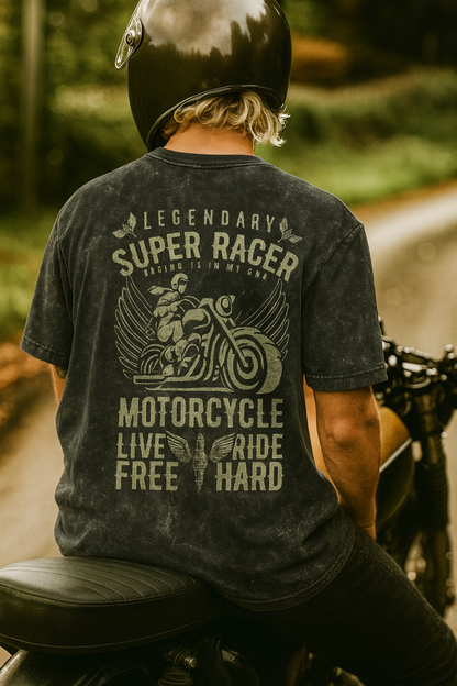 Unisex Acid Washed Oversized Tee